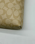Coach Khaki And White Signature Coated Canvas Crossbody Bag-F58297