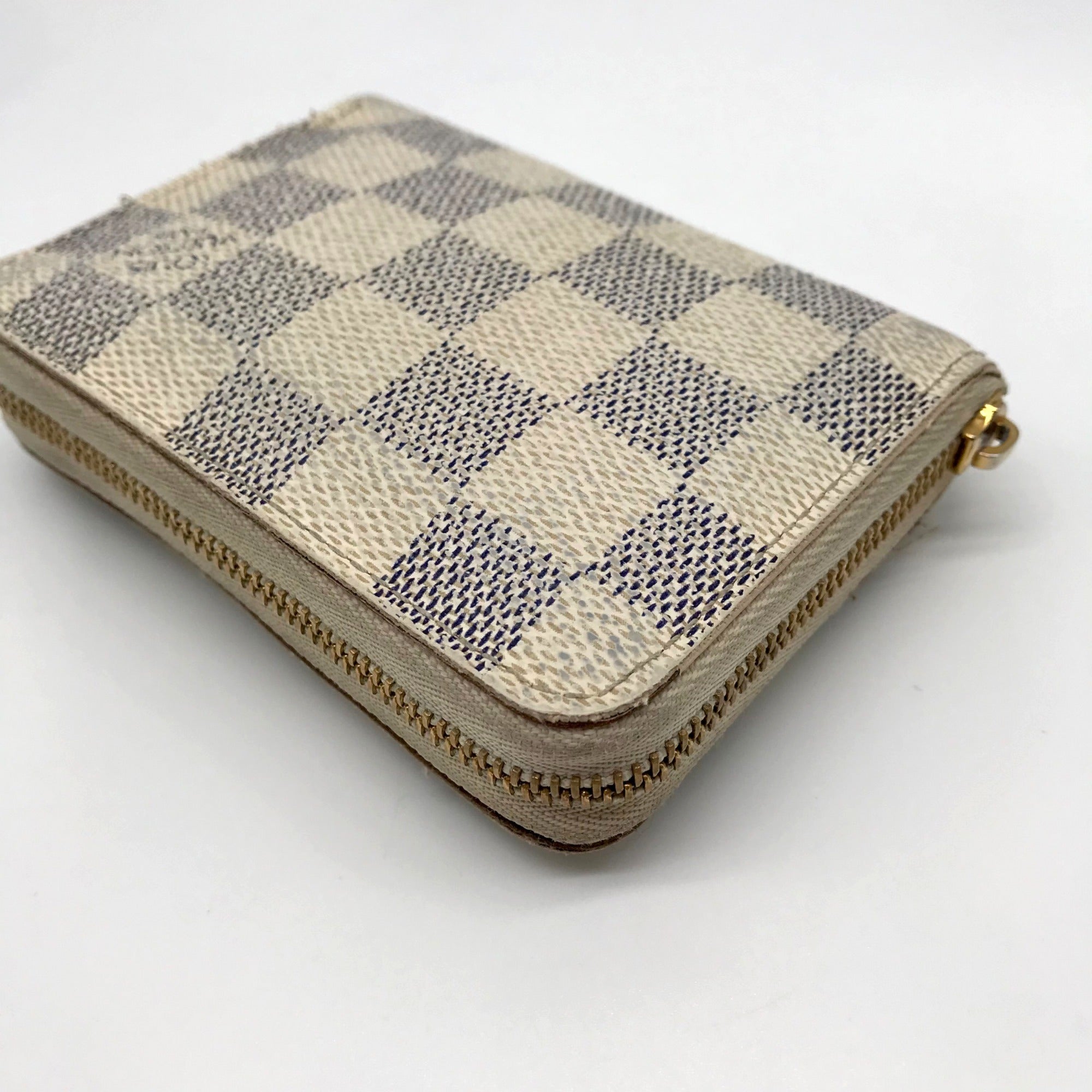 Louis Vuitton Damier Azur Zippy Coated Canvas Coin Wallet