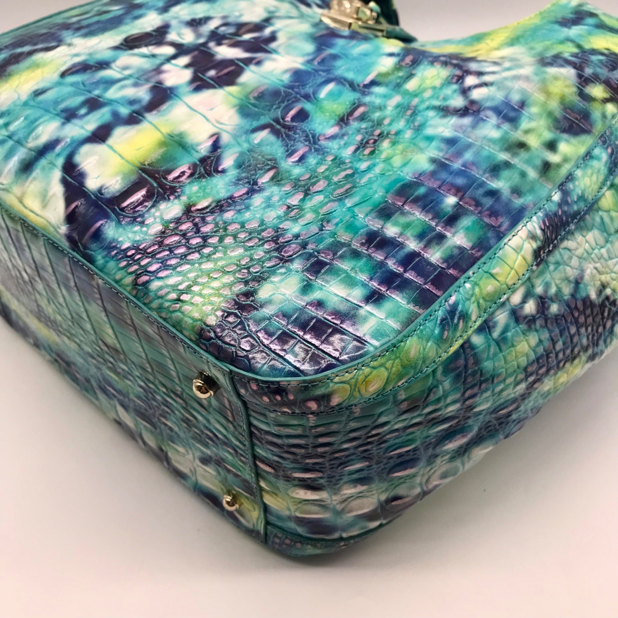 Brahmin Hydro Melbourne Croc Embossed Leather Carla Tote Bag