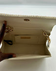 I.N.C Beige Mesh Clutch Bag