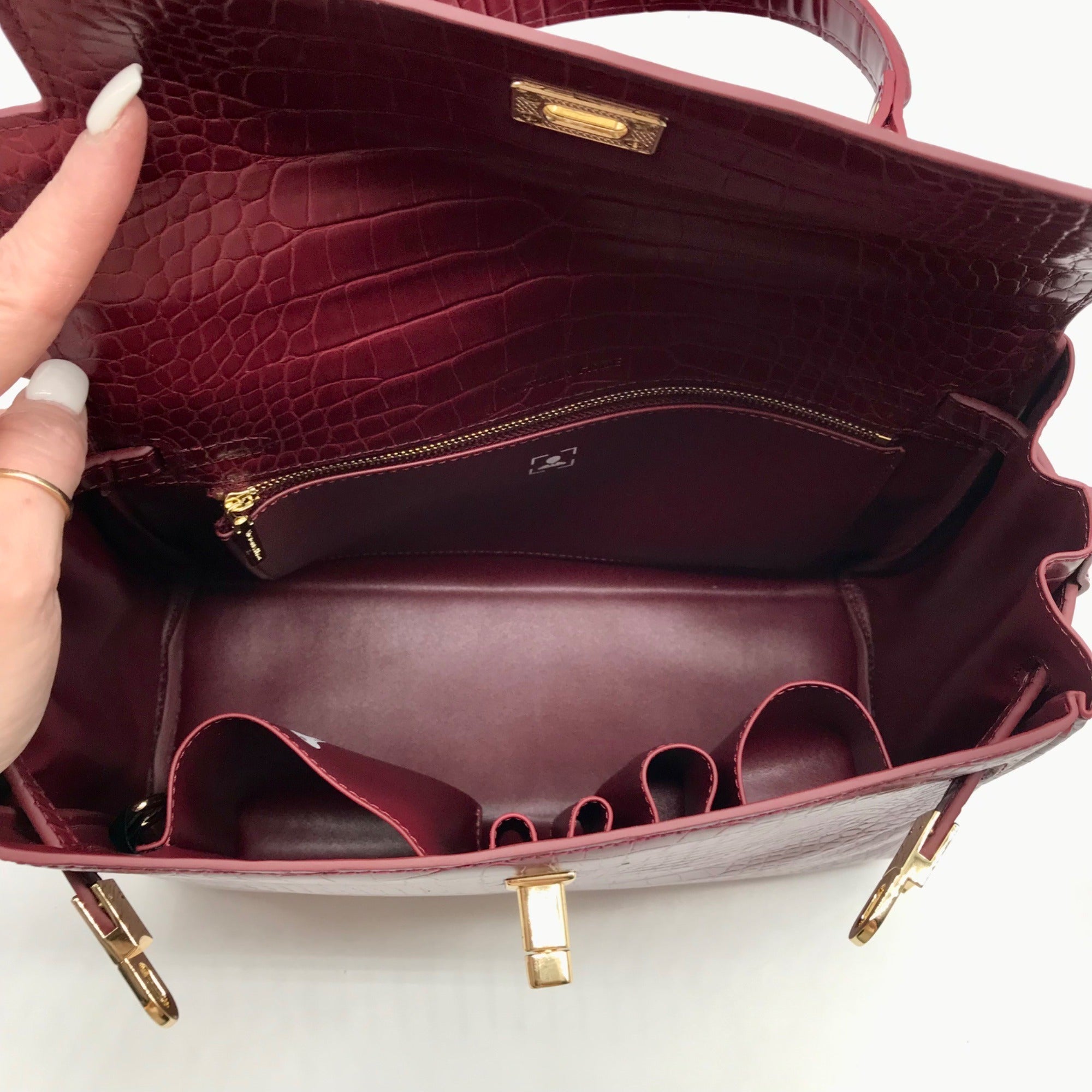 Victoria Hyde Maroon London Crossbody Bag