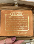 Coach Signature Jacquard Khaki & Brown Stripe Tote 10124