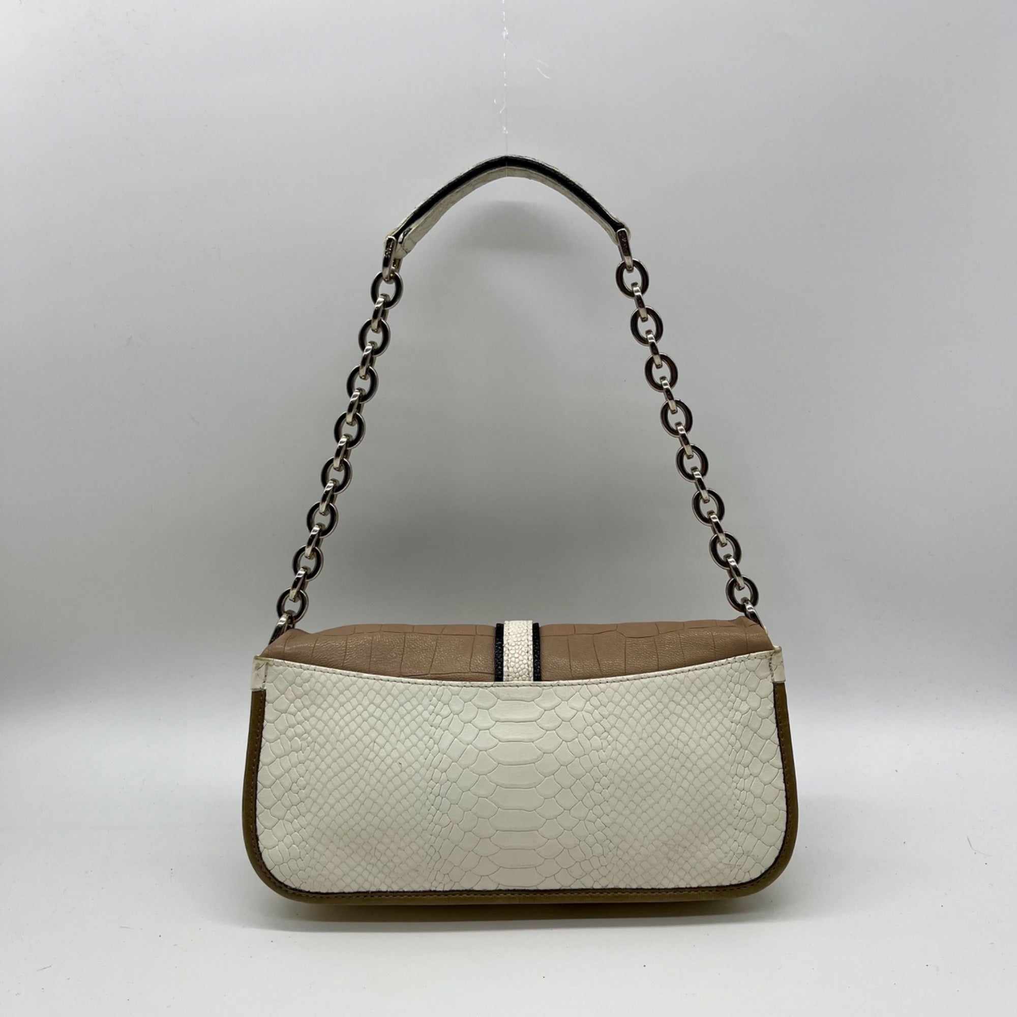 LongChamp Beige Leather Shoulder Bag