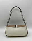 LongChamp Beige Leather Shoulder Bag