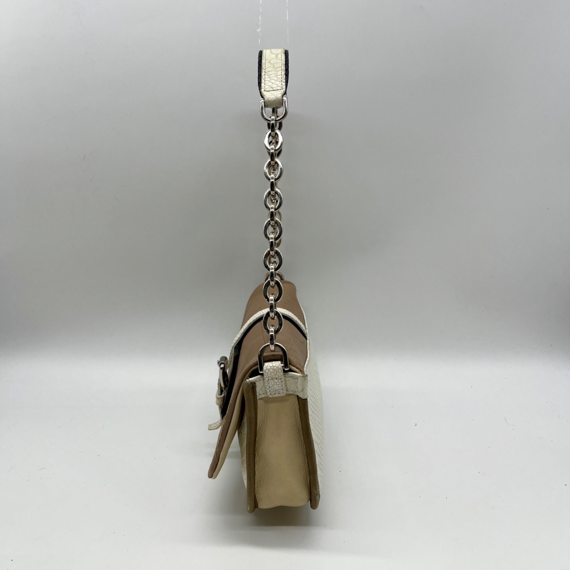 LongChamp Beige Leather Shoulder Bag
