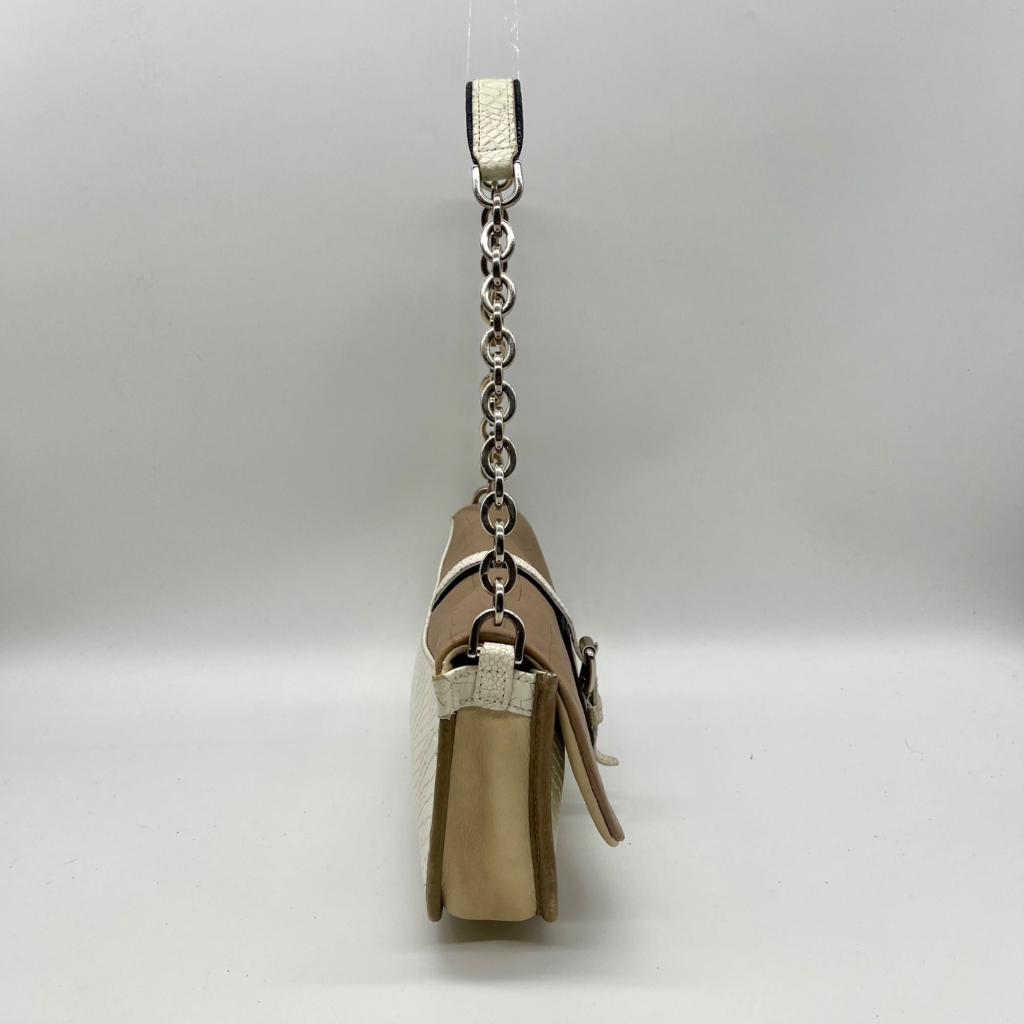LongChamp Beige Leather Shoulder Bag