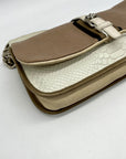 LongChamp Beige Leather Shoulder Bag