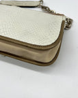 LongChamp Beige Leather Shoulder Bag