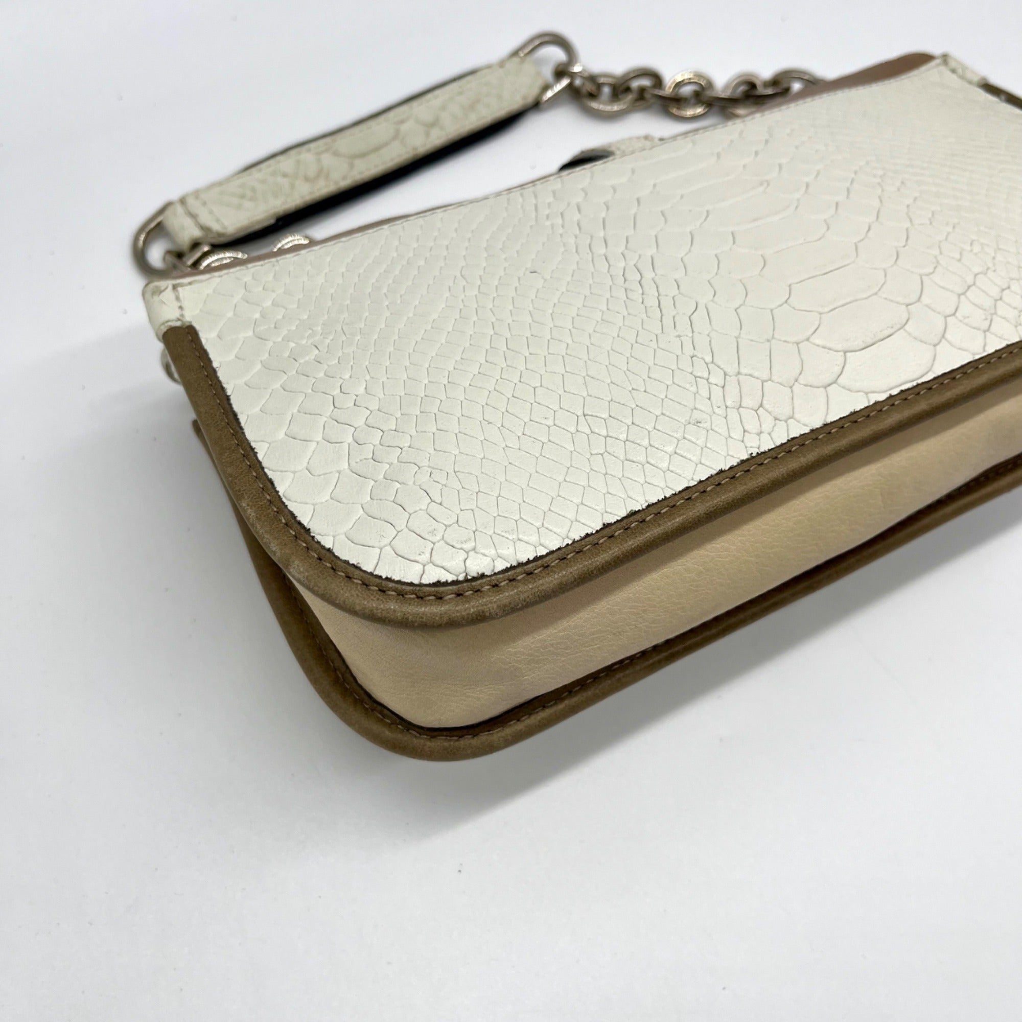 LongChamp Beige Leather Shoulder Bag