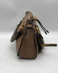 Chloe Brown Leather Marcie Double Carry Crossbody Bag