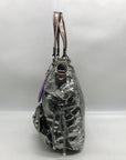 Coach Stone Gray Blue Poppy Sequin Spotlight Convertible Tote Bag 13821