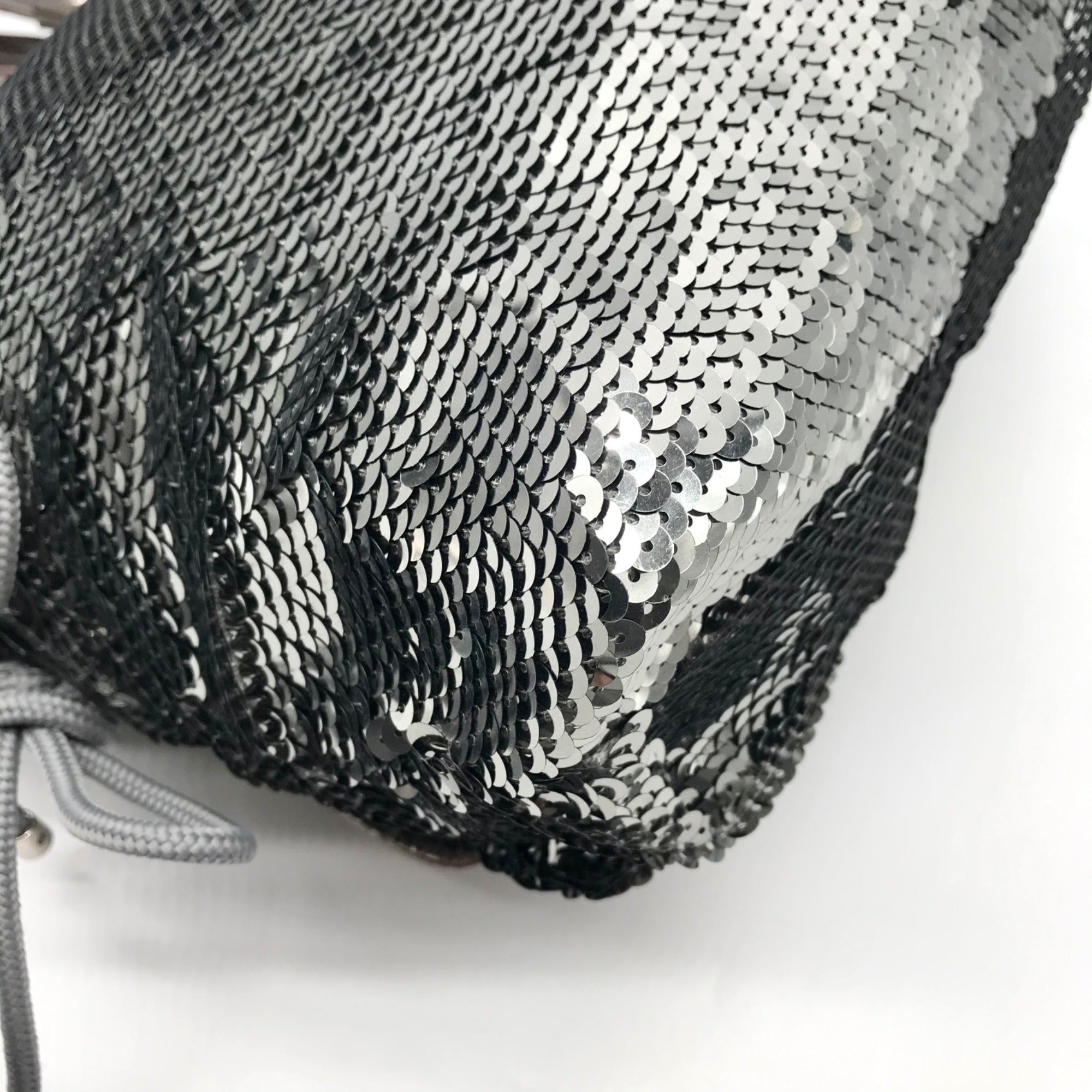 Coach Stone Gray Blue Poppy Sequin Spotlight Convertible Tote Bag 13821