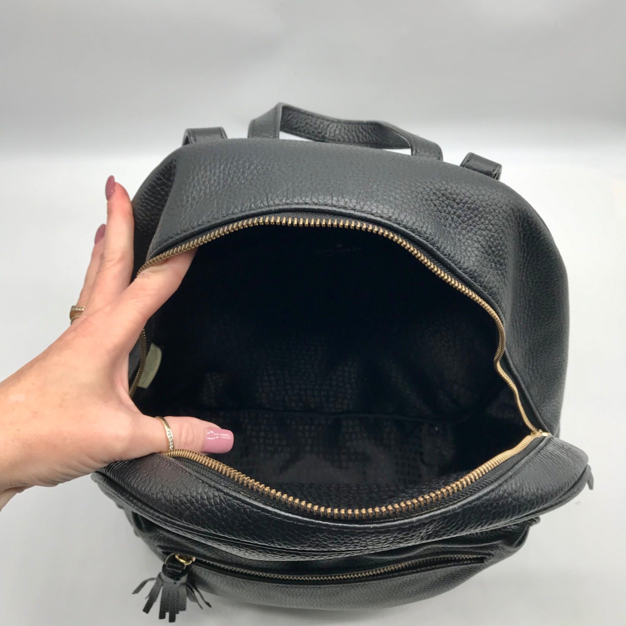 Kate Spade Black Pebbled Leather Chester Street Aveline Backpack