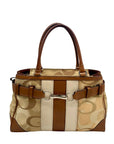 Coach Hampton Optic Signature Stripe Carry All Satchel F13338