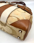 Coach Hampton Optic Signature Stripe Carry All Satchel F13338