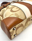 Coach Hampton Optic Signature Stripe Carry All Satchel F13338