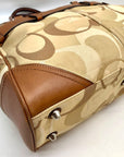 Coach Hampton Optic Signature Stripe Carry All Satchel F13338