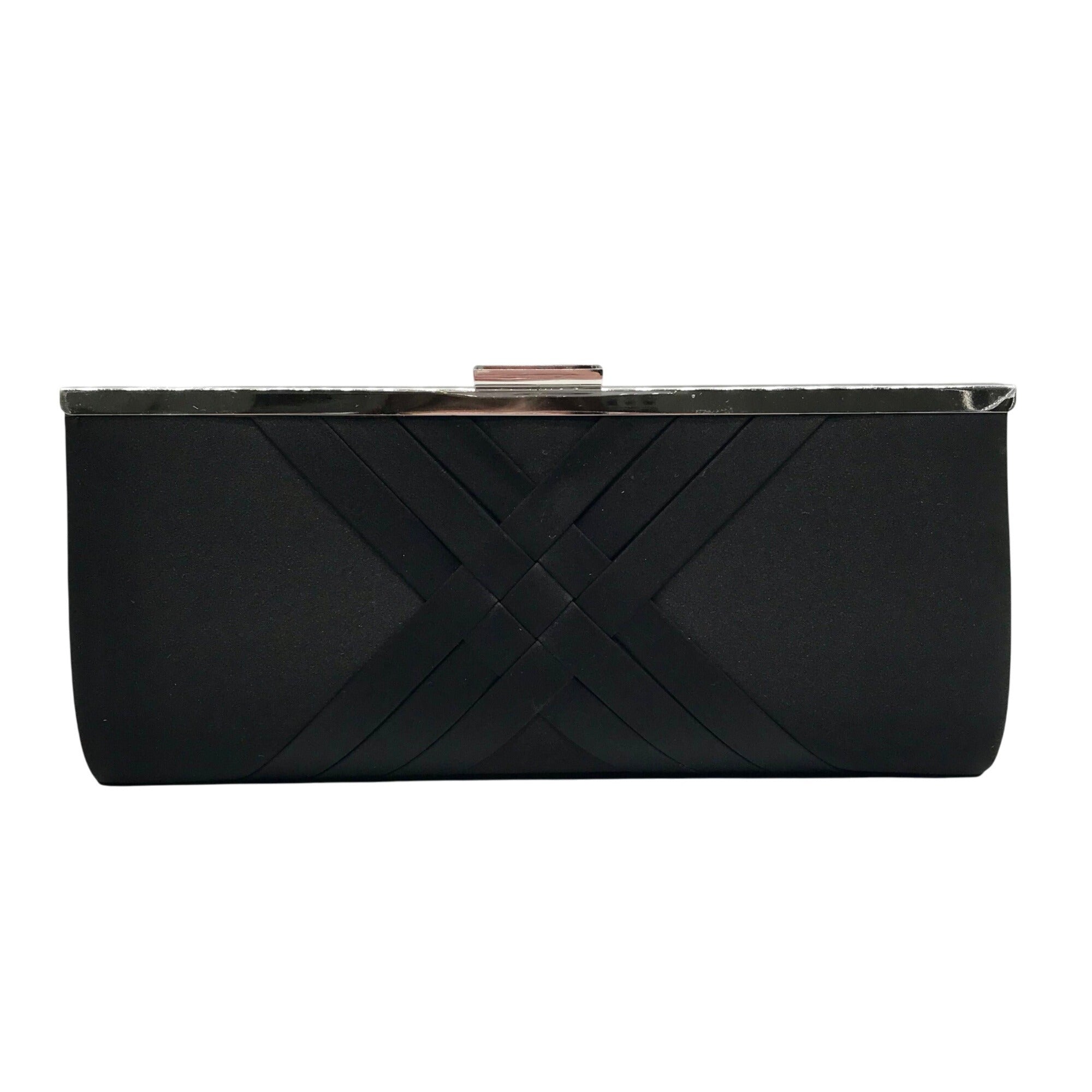 I.N.C. International Concepts Black Satin Kelsie Clutch Crossbody Bag