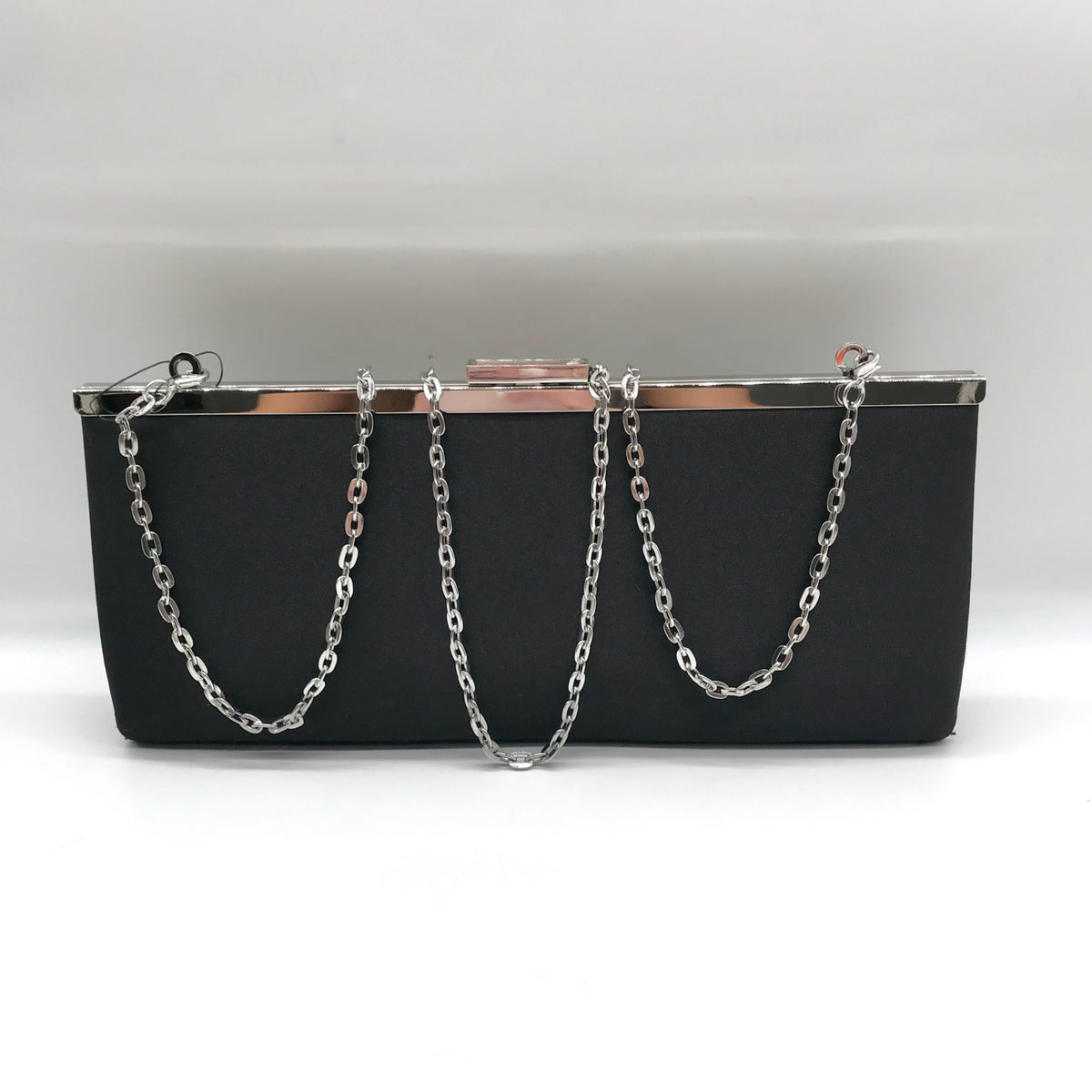 I.N.C. International Concepts Black Satin Kelsie Clutch Crossbody Bag