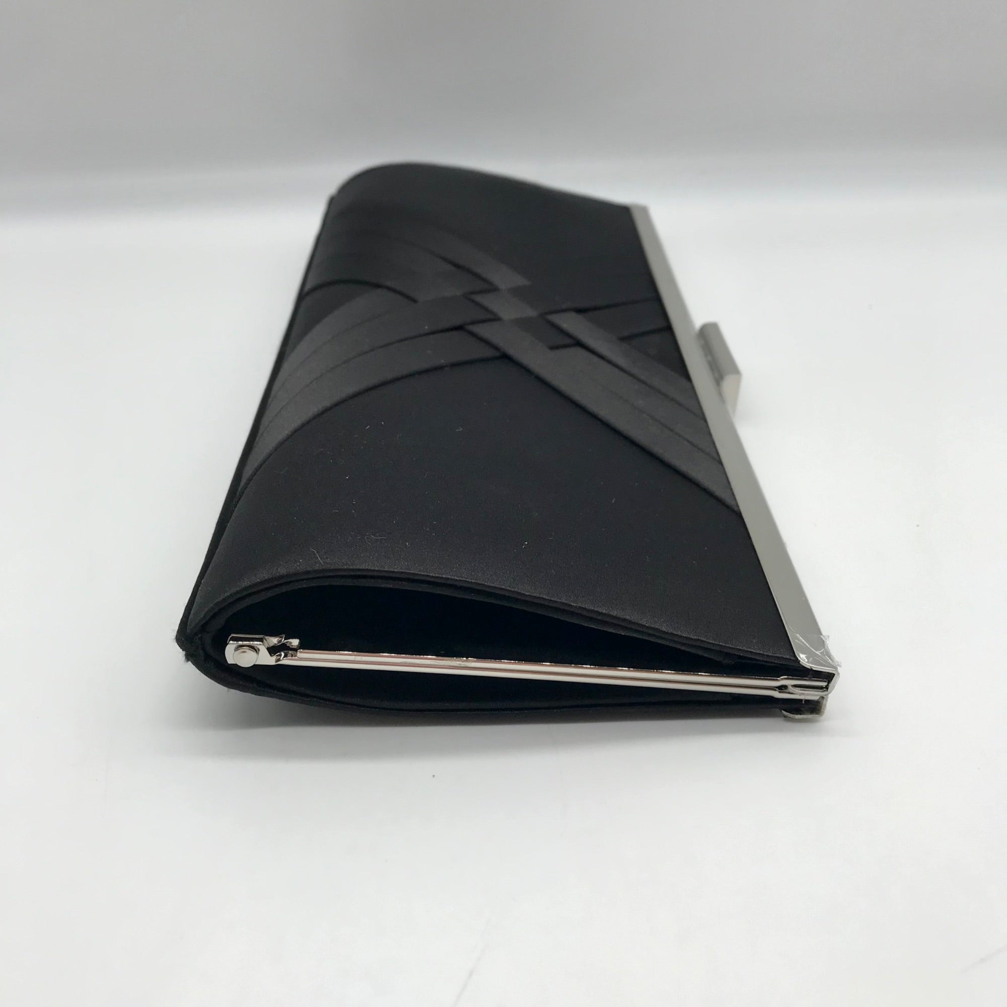 I.N.C. International Concepts Black Satin Kelsie Clutch Crossbody Bag