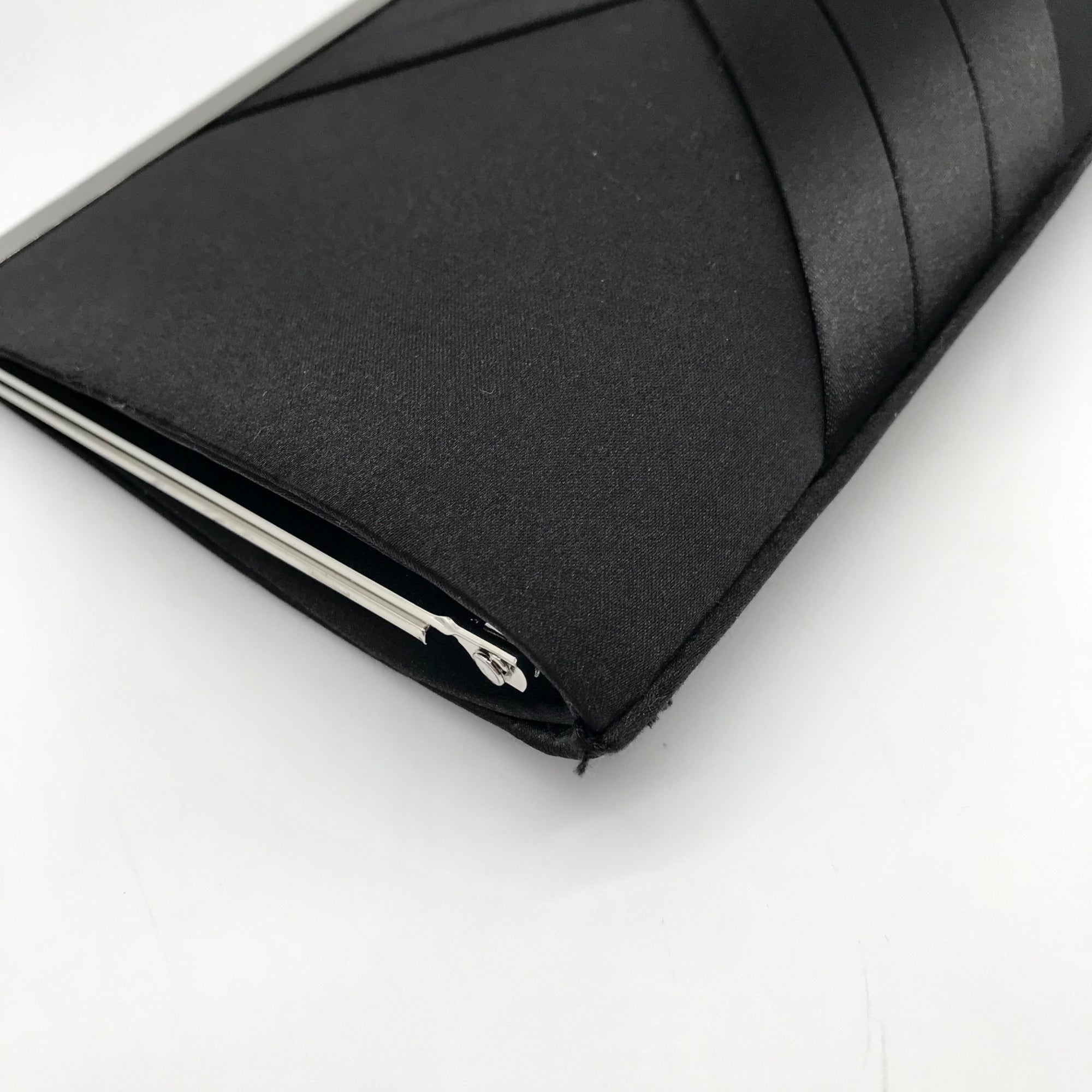 I.N.C. International Concepts Black Satin Kelsie Clutch Crossbody Bag