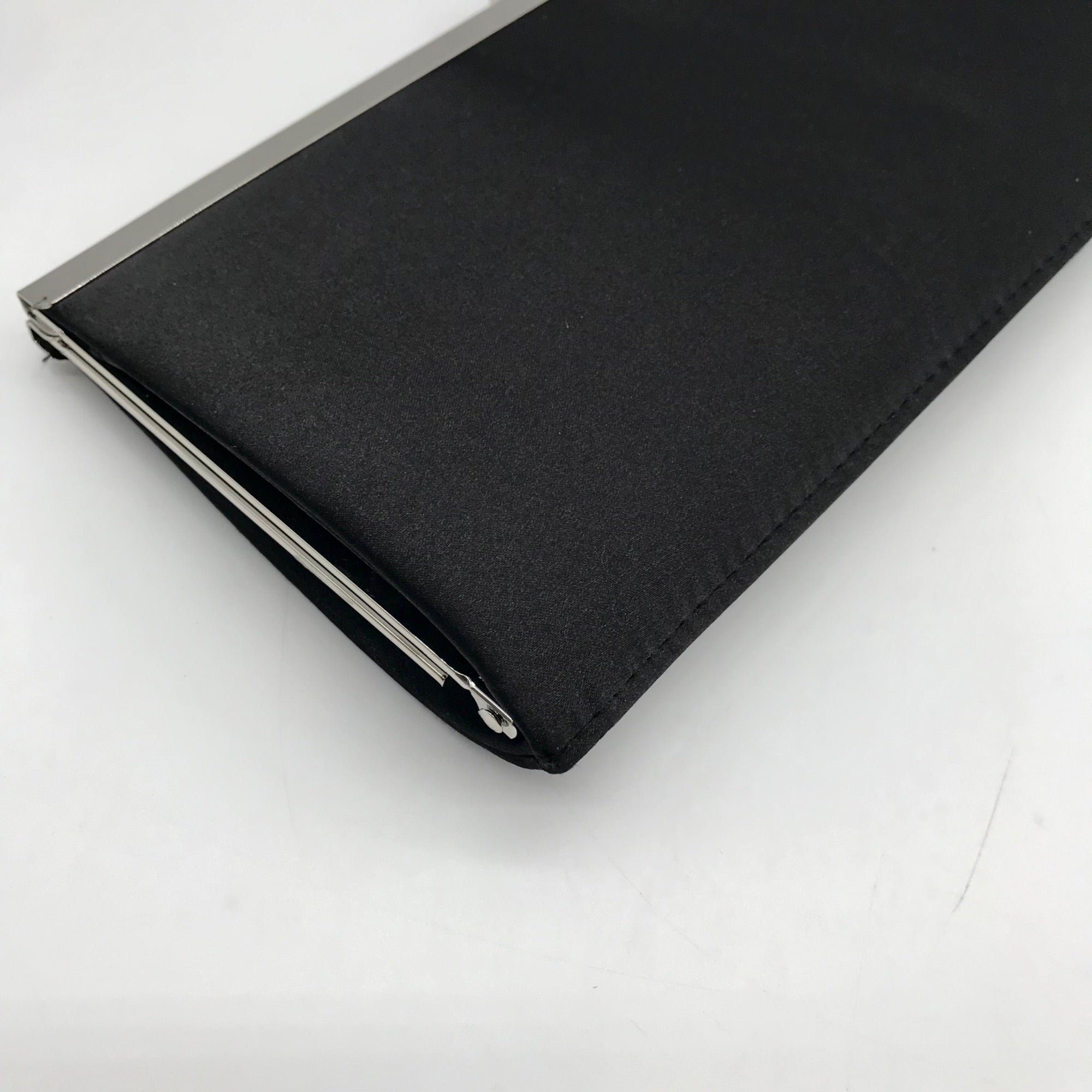 I.N.C. International Concepts Black Satin Kelsie Clutch Crossbody Bag