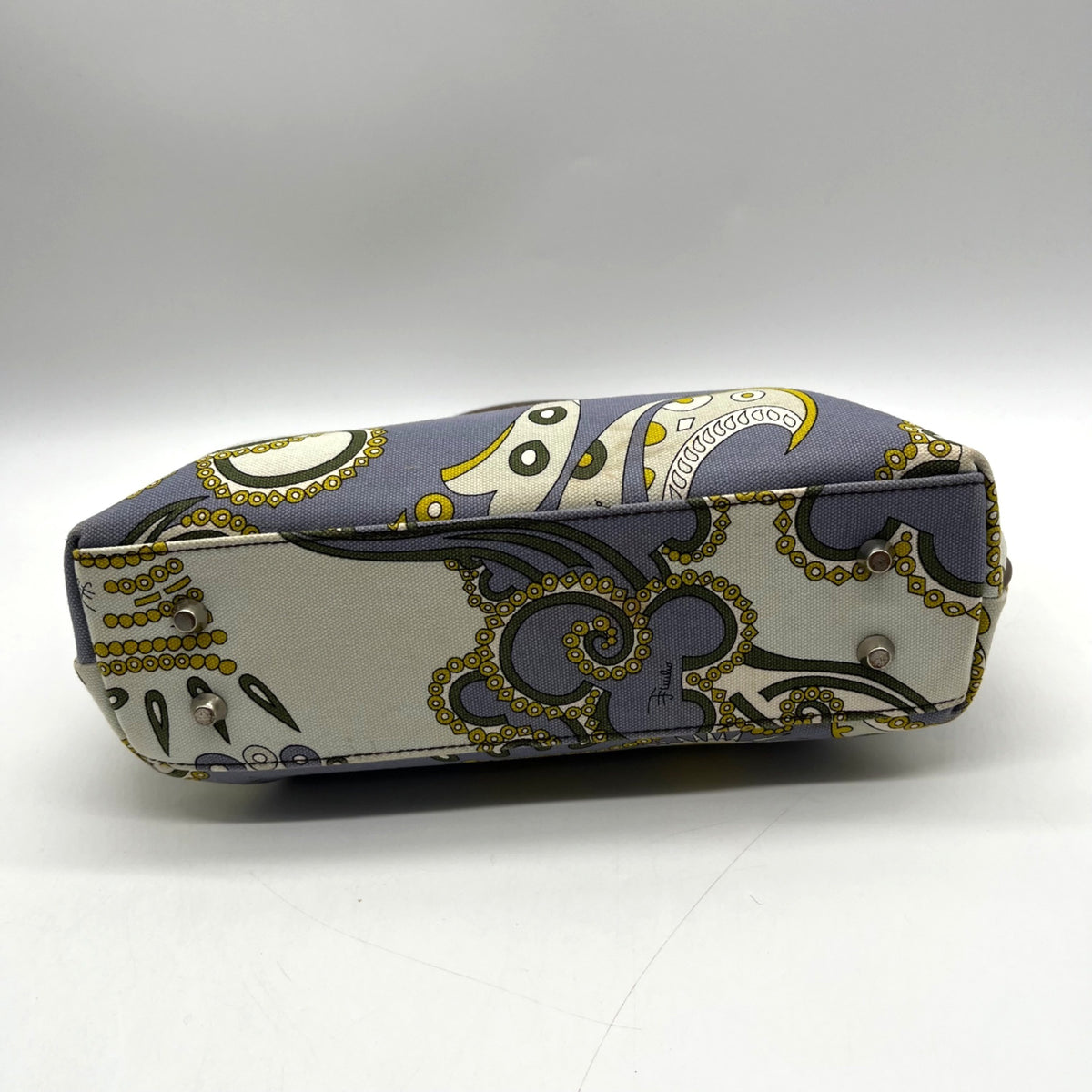 Emilio Pucci Vintage Signature Canvas Mini Tote Bag