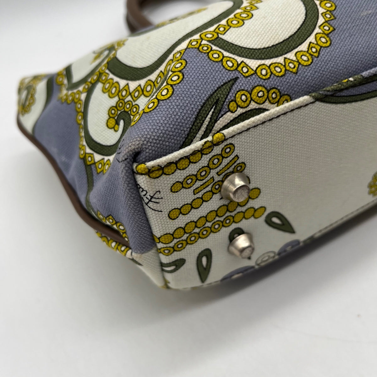 Emilio Pucci Vintage Signature Canvas Mini Tote Bag