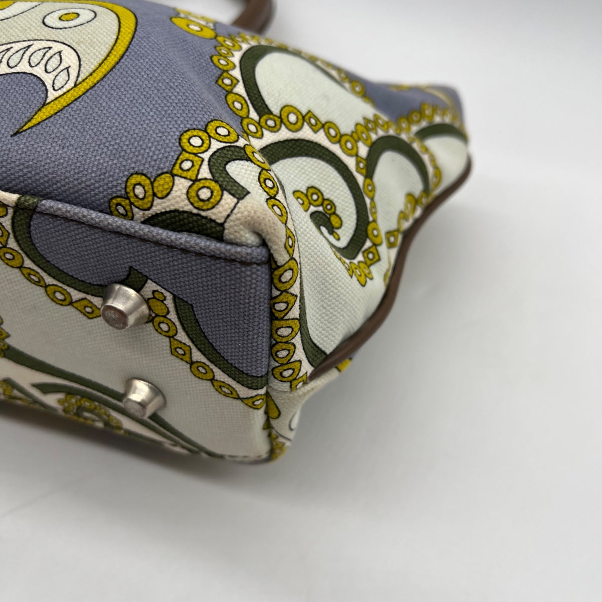 Emilio Pucci Vintage Signature Canvas Mini Tote Bag