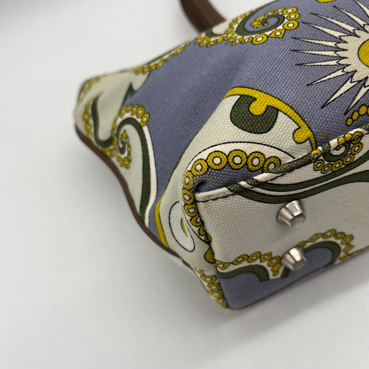 Emilio Pucci Vintage Signature Canvas Mini Tote Bag
