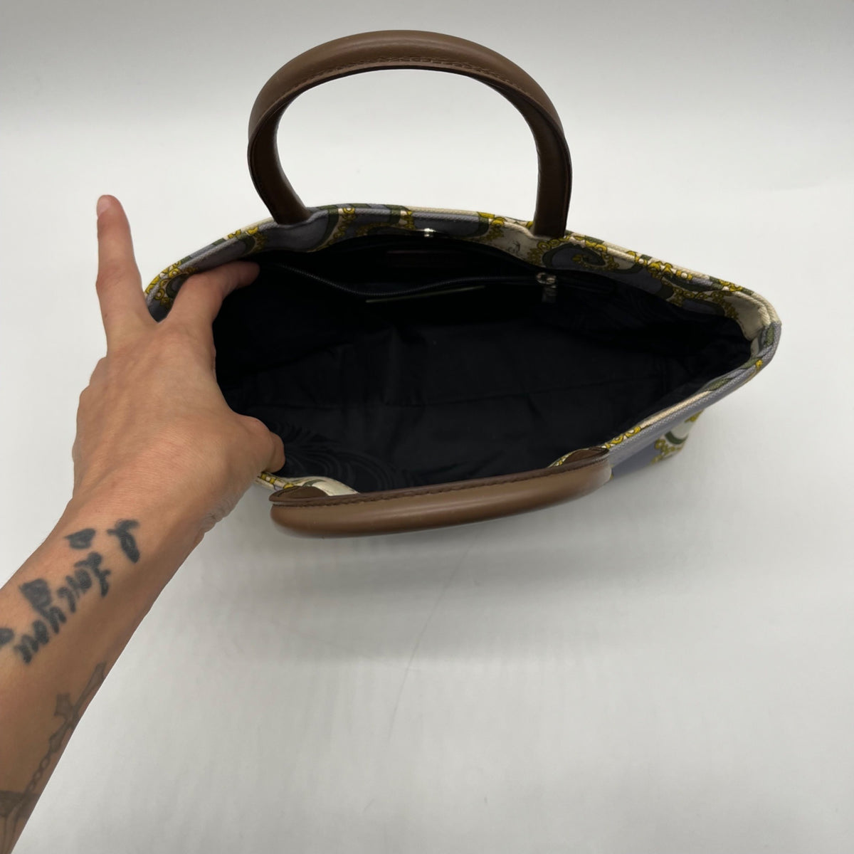 Emilio Pucci Vintage Signature Canvas Mini Tote Bag