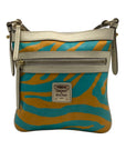 Dooney & Bourke Leather Zebra Print Letter Carrier Crossbody