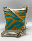 Dooney & Bourke Leather Zebra Print Letter Carrier Crossbody