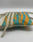 Dooney & Bourke Leather Zebra Print Letter Carrier Crossbody