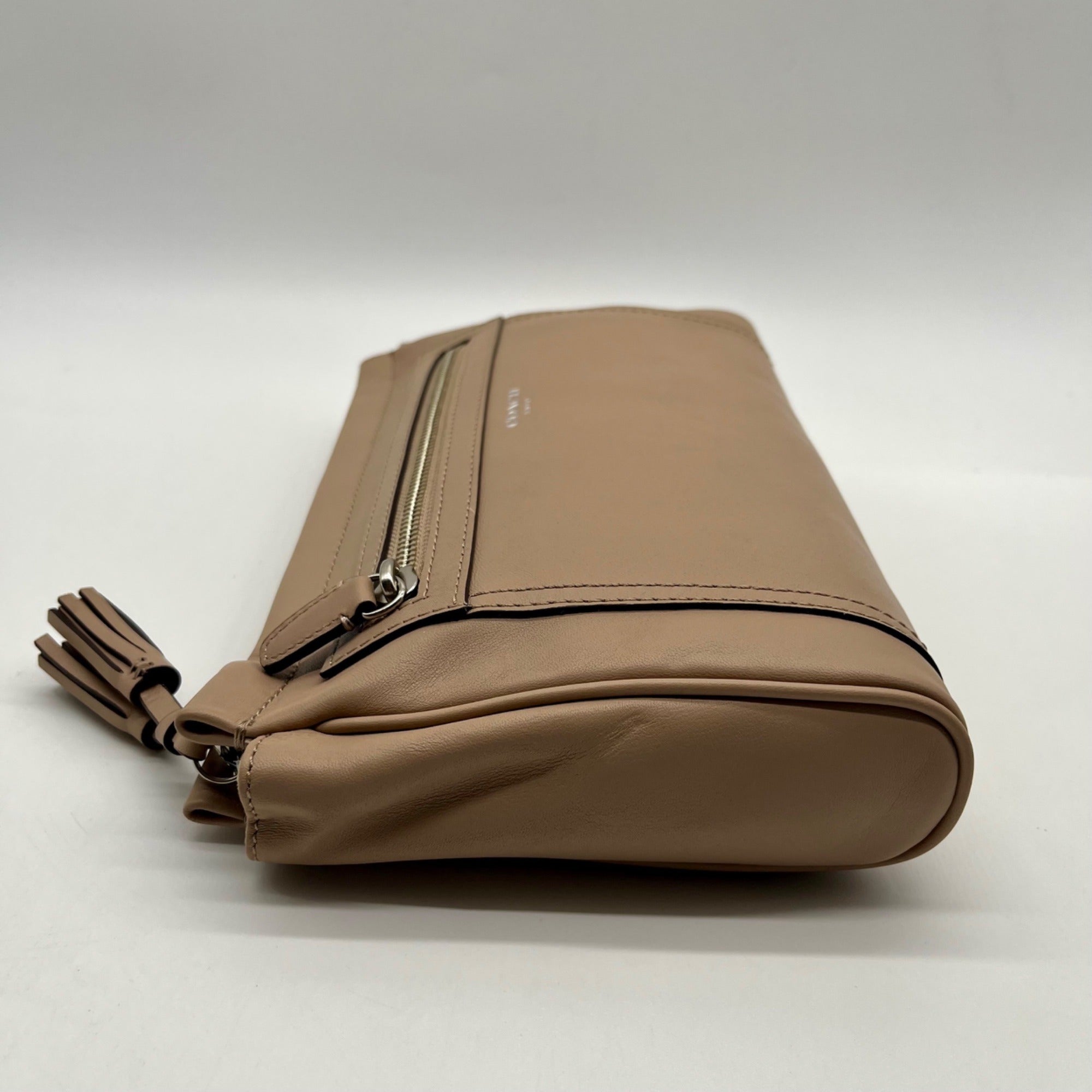 Coach Beige Leather Clutch Wristlet