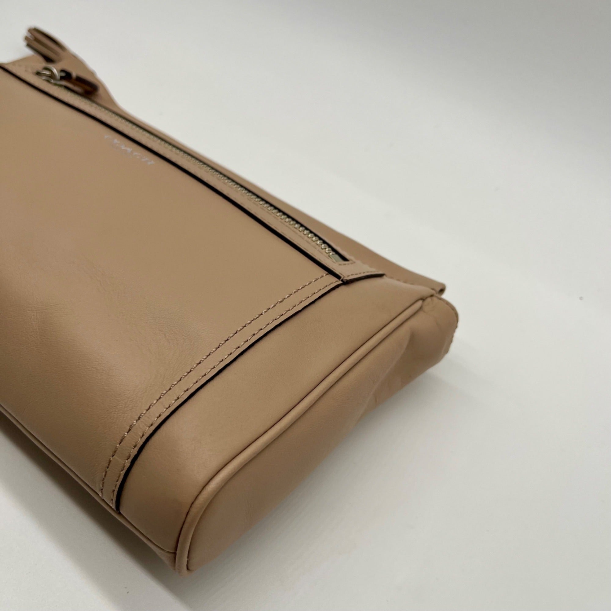 Coach Beige Leather Clutch Wristlet