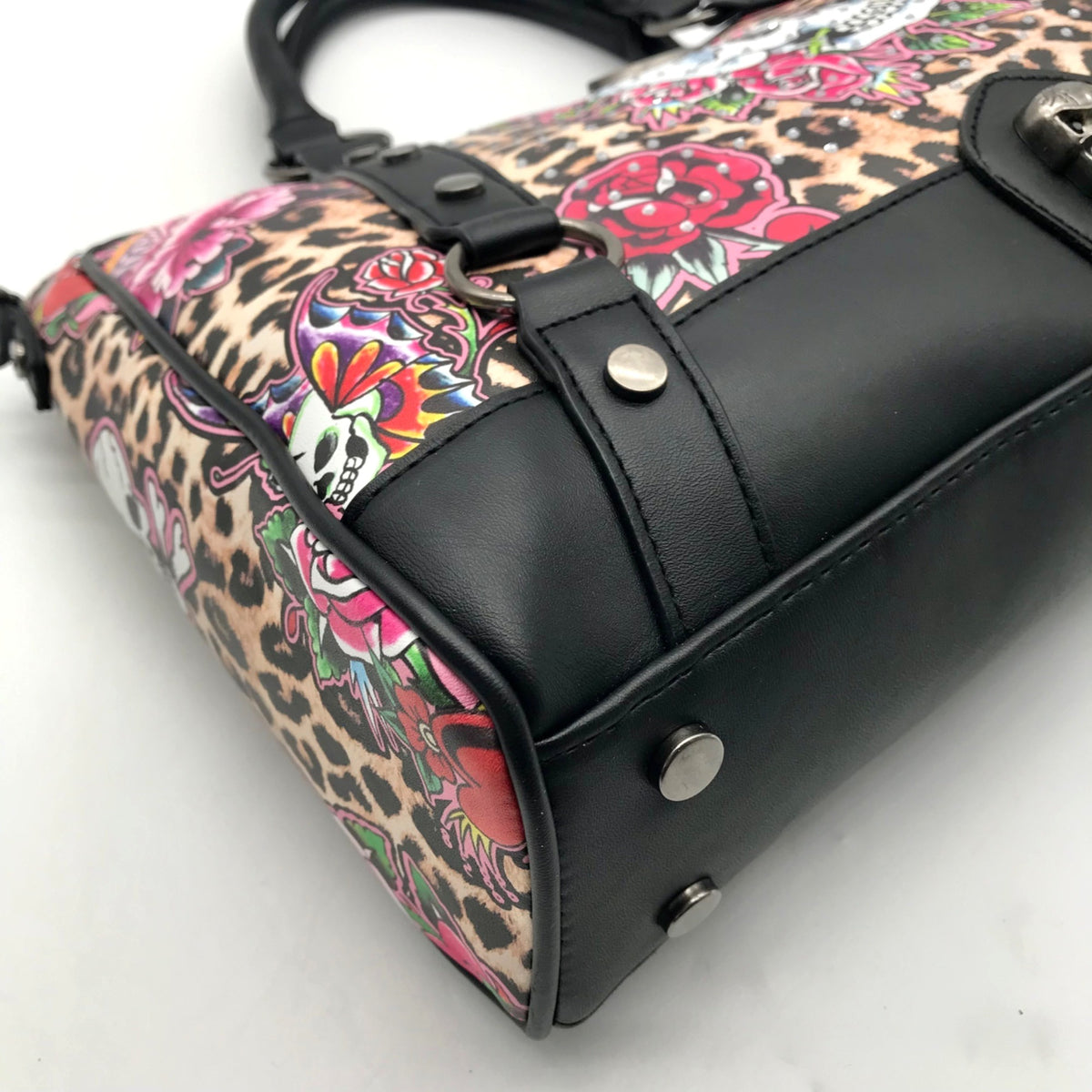 Ed Hardy Leopard Skull Tattoo Satchel Bag