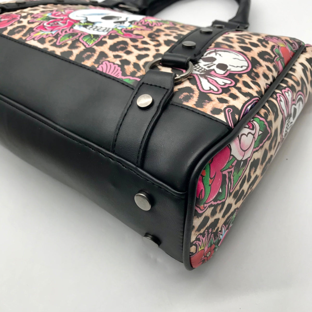 Ed Hardy Leopard Skull Tattoo Satchel Bag