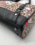 Ed Hardy Leopard Skull Tattoo Satchel Bag