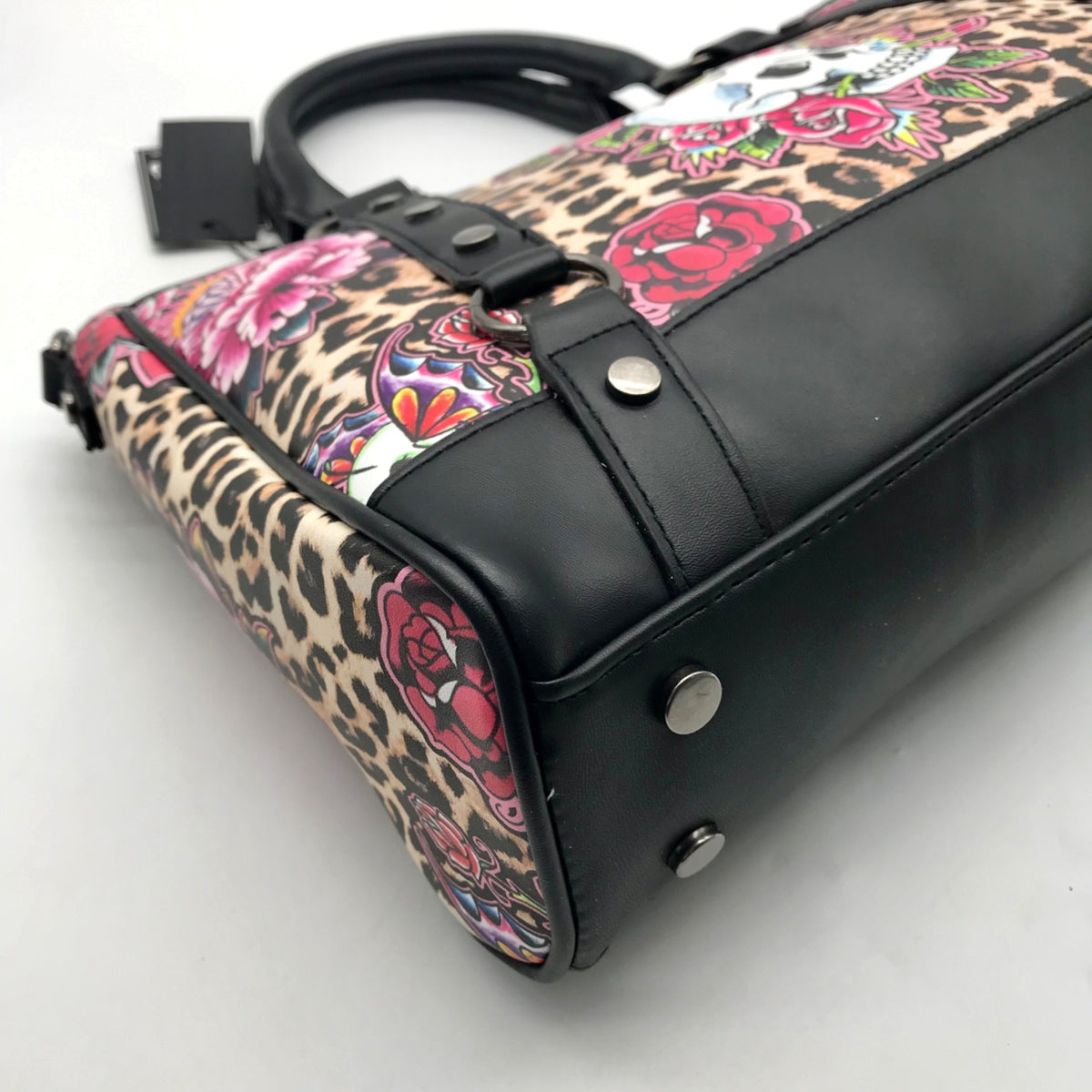 Ed Hardy Leopard Skull Tattoo Satchel Bag