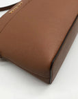 Michael Kors Luggage Brown Saffiano Leather Jet Set Travel Dome Crossbody Bag
