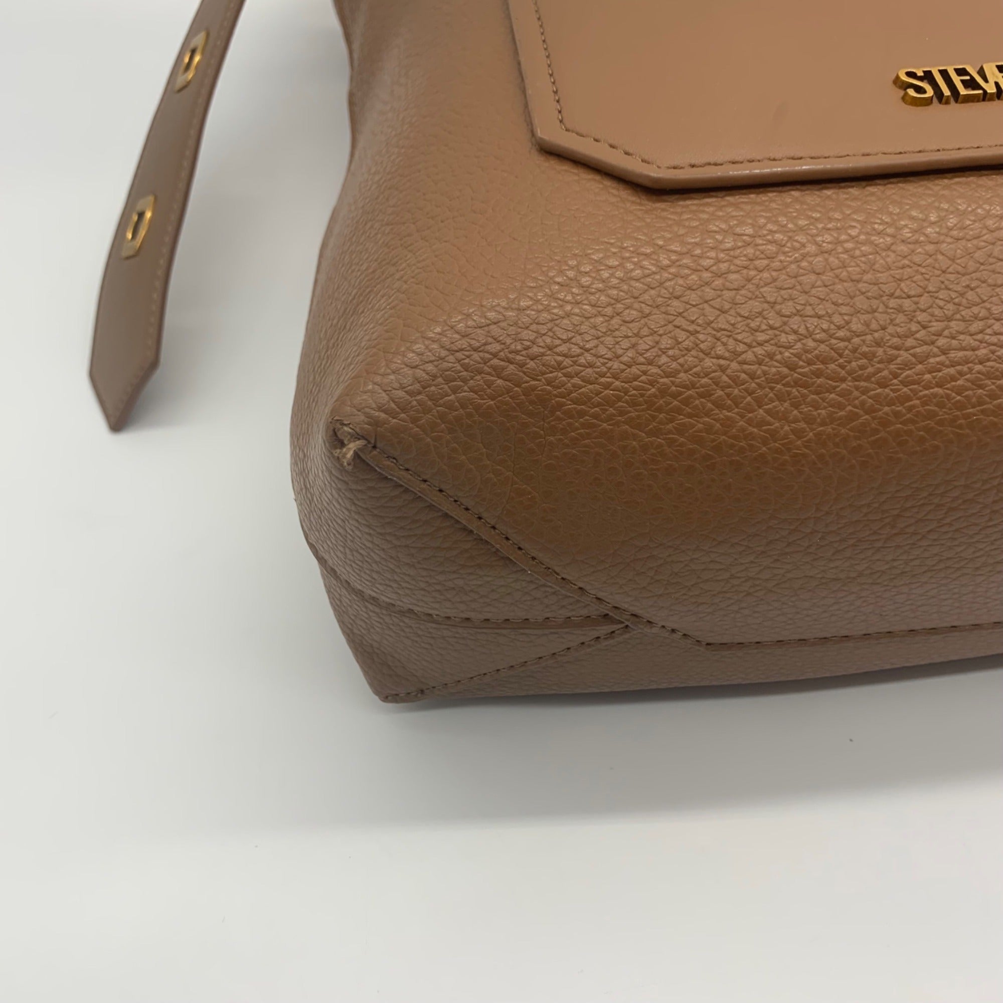 Steve Madden Brown Faux Leather Turn lock Shoulder Bag &amp; Wallet