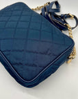 Michael Kors Blue Quilted Nylon Crossbody Bag