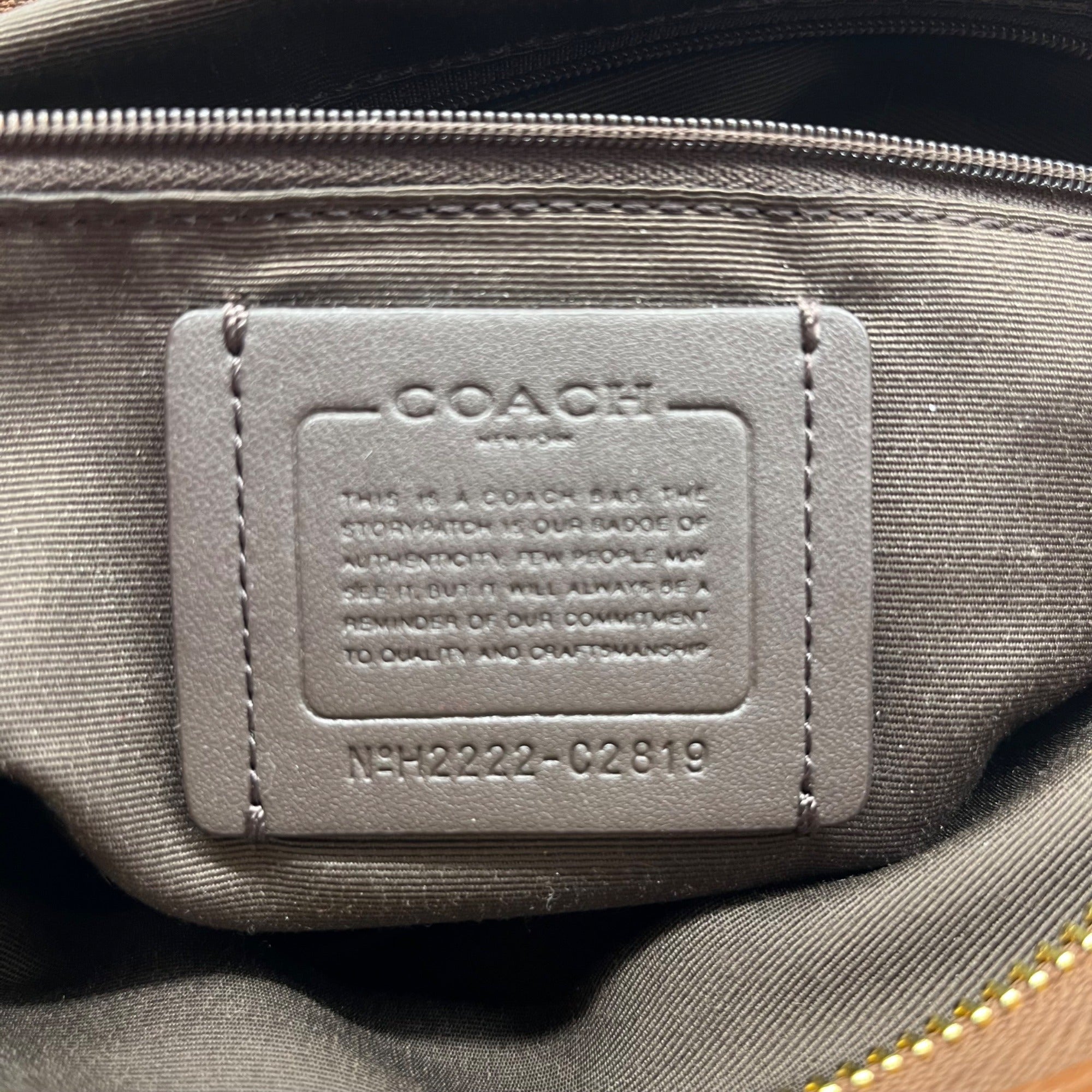 Coach Brown Signature Coated Canvas Val Duffle Bag C2819
