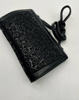 Judith Leiber Black Leather Clutch Shoulder Bag