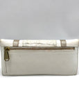 Brahmin White & Macaroon Lady Vineyard Croc-Embossed Leather Melbourne Wallet