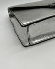 Silver Michael Kors Grace Envelope Clutch Bag