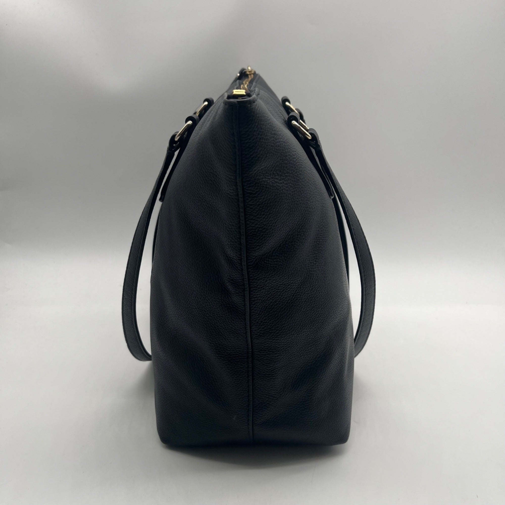 Kate Spade Large Larchmont Avenue  Black Pebbled Leather Tote Bag
