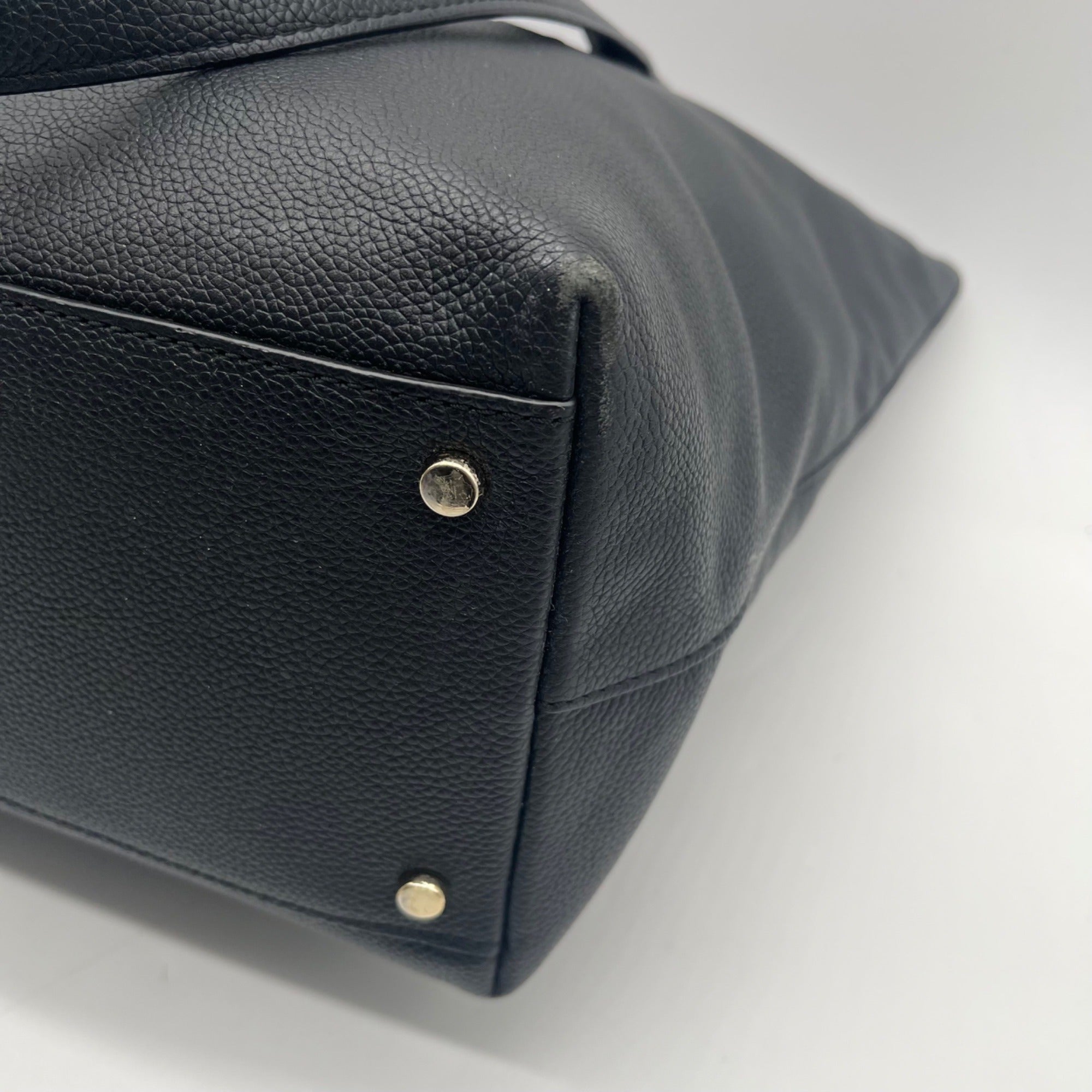 Kate Spade Large Larchmont Avenue  Black Pebbled Leather Tote Bag