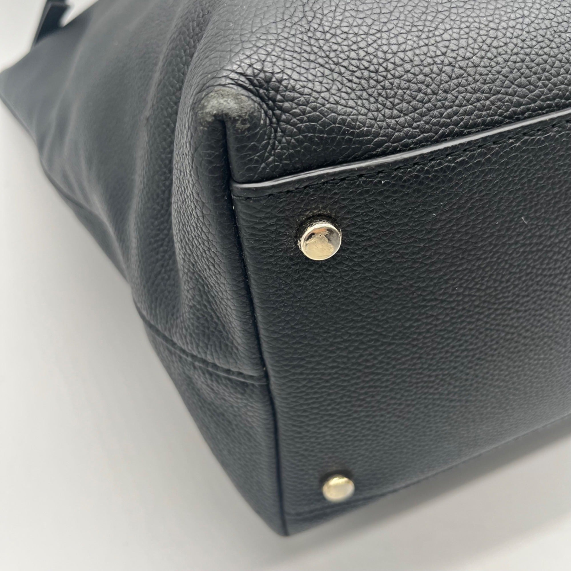 Kate Spade Large Larchmont Avenue  Black Pebbled Leather Tote Bag